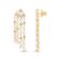 Brinco de Franja Dourado com Perolas - BR02040005DOPB